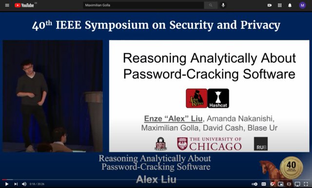 IEEE SP 2019: Reasoning Analytically About Password-Cracking Software