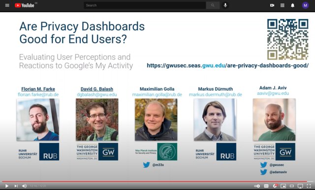 USENIX Security 2021: Are Privacy Dashboards Good for End Users?